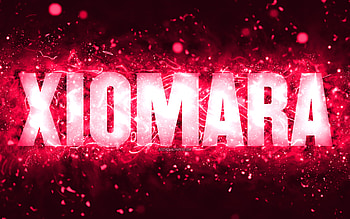 Happy Birtay Xiomara, , pink neon lights, Xiomara name, creative, Xiomara Happy Birtay, Xiomara Birtay, popular american female names, with Xiomara name, Xiomara HD wallpaper