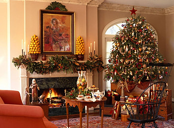 Merry Christmas, chair, winter holidays, , cute, fireplace, nice, cups, painting, fruit, candles, , bowls, christmas tree, table, sweet, architecture, room, other, gifts, beautiful, food, arrangement, orange, apartment, family, pretty, christmas, cool, flowers, home HD wallpaper