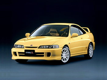 honda integra type r, japanese, honda, integra, yellow HD wallpaper