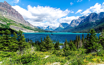 Saint Mary Lake Glacier National Park, national-park, nature, lake HD wallpaper