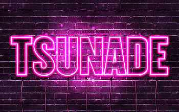 Happy Birtay Tsunade, , pink neon lights, Tsunade name, creative, Tsunade Happy Birtay, Tsunade Birtay, popular japanese female names, with Tsunade name, Tsunade HD wallpaper