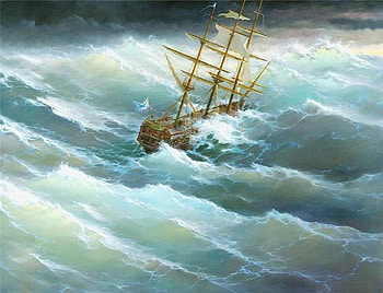 Against all Odds, sea, gale, waves, gallion, sails, swell, sky, rough HD wallpaper