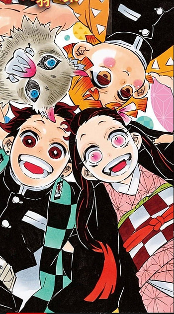 Demon slayer, Nezuko, Inosuke, Zenitsu, Tanjiro HD phone wallpaper
