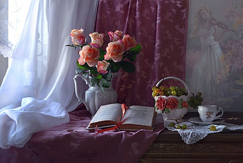 still life, abstract, graphy, vase, flowers HD wallpaper