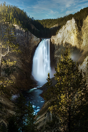 Nature, Water, Rock, Waterfall, Forest, Break, Precipice HD phone wallpaper