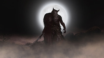 Full moon, Werewolf HD wallpaper