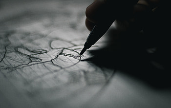 Dark, Hand, Drawing, Painting, Pen HD wallpaper