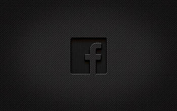 Facebook carbon logo, , grunge art, carbon background, creative, Facebook black logo, social network, Facebook logo, Facebook HD wallpaper