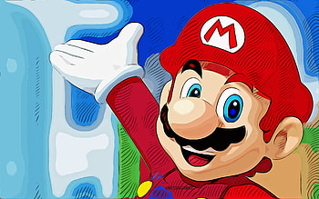 Super Mario, , vector art, Super Mario drawing, creative art, Super Mario art, vector drawing, abstract art, superheroes, Mario HD wallpaper