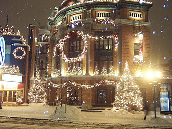 winter night, winter, night HD wallpaper