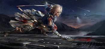 Violet Evergarden, violet-evergarden, anime-girl, anime, artist, artwork, digital-art HD wallpaper