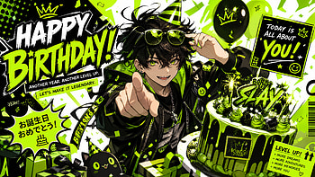 Anime Birtay Blast | Neon Birtay Hero — | Birtay Slay: Anime, Anime Boy, Birtay Cake, Party HD wallpaper