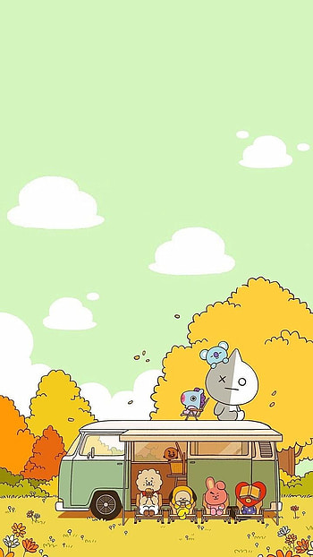 BT21 Camper Van, bts HD phone wallpaper