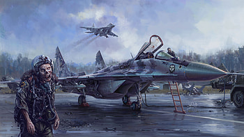 jet fighter, dark, zombie, Mikoyan MiG-29 HD wallpaper