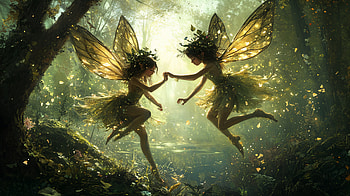 Enchanted Forest Fairies in Stunning Ultra, fantasy, forest fairies, fairy, forest, magical HD wallpaper