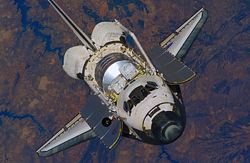 Universe, Shuttle, Land, Earth, Flight, Height, Orbit HD wallpaper