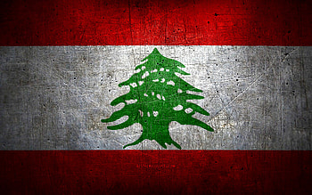 Lebanese metal flag, grunge art, asian countries, Day of Lebanon, national symbols, Lebanon flag, metal flags, Flag of Lebanon, Asia, Lebanese flag, Lebanon HD wallpaper