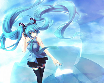 Hatsune Miku, superstar, cute, vocaloid, twin tails, long hair, miku, vocaloids, twintails, female, sexy, blue eyes, hot, blue hair, girl, singer, diva, anime girl, anime, aqua hair, idol, head HD wallpaper
