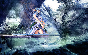Falcom Beauty, anime, 2011, olha, wall, girl, new, elf, beauty HD wallpaper