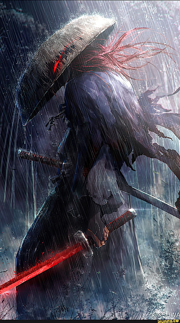 Red Neon Ninja, --, _- HD phone wallpaper