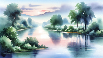 Serene River Reflections - Ultra, river, landscape, nature, tree HD wallpaper