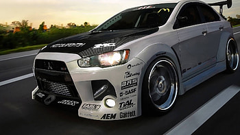 Mitsubishi Lancer Evolution on the road, Car , Automotive ry, Street life HD wallpaper