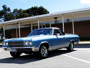 Classic Elcamino, blue, queensbury, car show, elcamino, ny, classic car HD wallpaper
