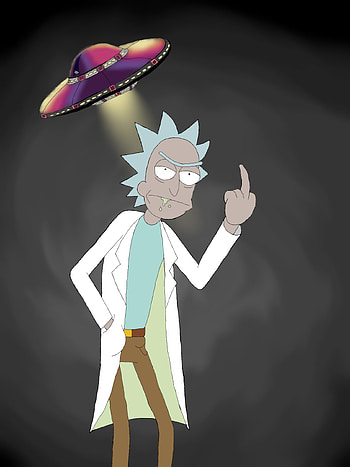 Rick space, Drawing, finger, Tv, art, MORTY, RickandMorty, , Ufo HD phone wallpaper