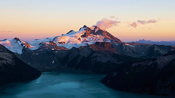 Sunset at Panorama Ridge, winter, Canada, snow, colors, trees, sky, mountains, British Columbia HD wallpaper