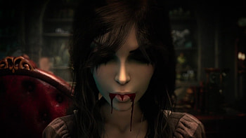 Vampire, vamire, blood, 3d, woman HD wallpaper