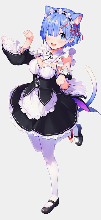 Rem neko, maid, Rem (Re:ZERO), Anime, Re:Zero - Starting Life in Another World HD phone wallpaper