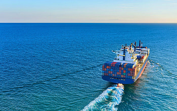 container ship at sea, large ship, cargo ship, sea transport, container ship, seascape HD wallpaper