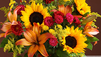 Summer Flowers Bouquet, bouquet, nature, flowers, sunflower HD wallpaper