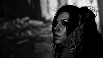 Skylar Grey, entertainment, singer, beautiful, people, celebrity, music, songwriter, black and white HD wallpaper