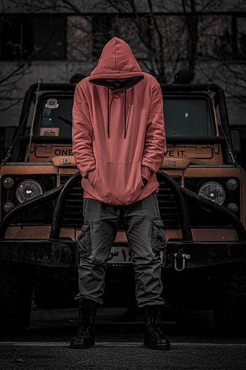 Miscellanea, Miscellaneous, Car, Jeep, Machine, Human, Person, Hoodie, Hoodies, Hood HD phone wallpaper