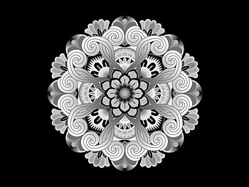 Deco Fantasy, white, black, mind teaser, fantasy, art deco HD wallpaper