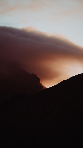 Nature, Smoke, Dark, Fog, Slope HD phone wallpaper
