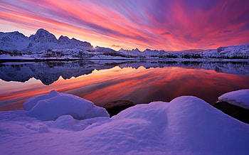 Norway-Lofoten, sky, Nature, Norway, Lofoten HD wallpaper