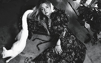 Dakota fanning, vogue, hoot, monochrome HD wallpaper