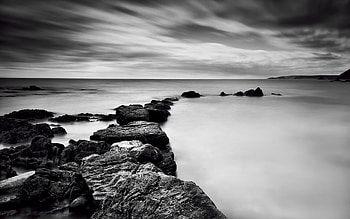 Water, Stones, Summer, Dark, Shine, Light HD wallpaper