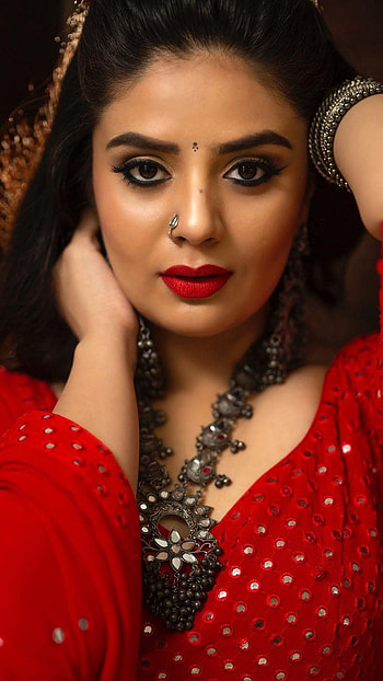 Sreemukhi, telugu actress, anchor HD phone wallpaper