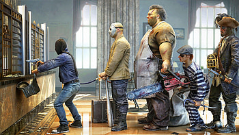 PayDay, icehockey man, bank, , , chainsaw, bank robber, bank robbery, Jason, abstract, gun, crook, pirate, people, SkyPhoenixX1, hoodlum, hillbilly, baseball HD wallpaper