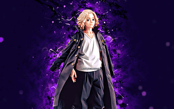 Manjiro Sano, , violet neon lights, manga, Tokyo Revengers, Sano Manjiro, Mikey, Manjiro Sano Tokyo Revengers HD wallpaper