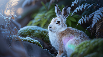 Moonlit Woodland Hare - Forest, Woodland Creature HD wallpaper