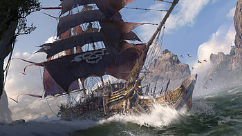 Skull and Bones Game Pirate Ship, video game, Skull and Bones, pirate ship, pirate flag HD wallpaper
