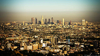Los Angeles Skyline, Tablet HD wallpaper