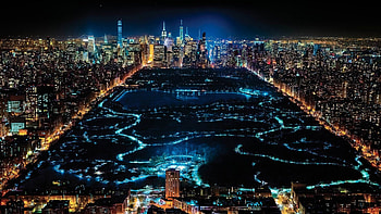 Central Park, New York at Night HD wallpaper