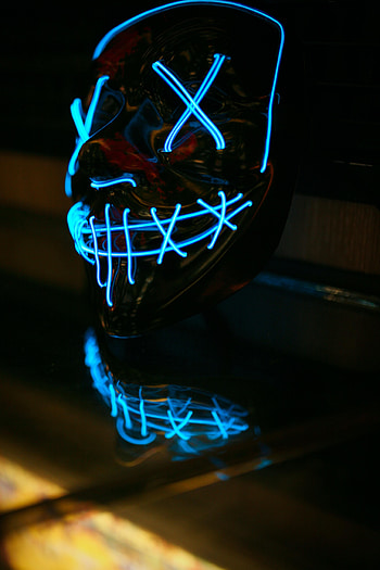 Dark, Miscellanea, Miscellaneous, Neon, Glow, Mask HD phone wallpaper