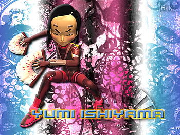 Yumi Ishiyama , japanese, japan, cl, cgi, geisha, code lyoko, animation, flourishes, yumi ishiyama, fra HD wallpaper