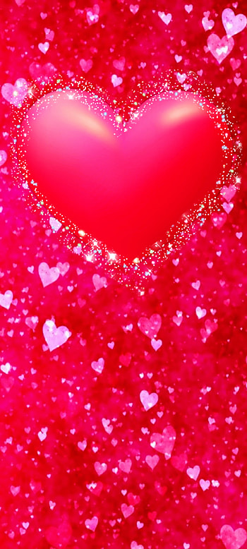 3d Sparkle Heart HD phone wallpaper